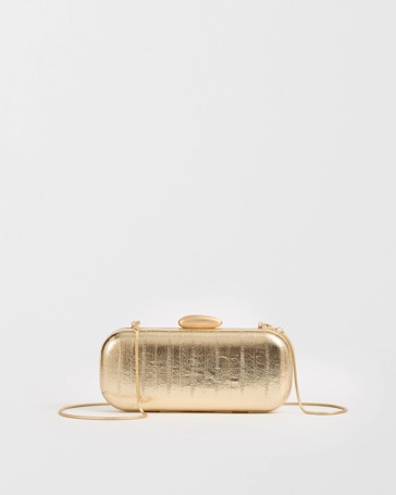 Embossed Hard Clutch Bag