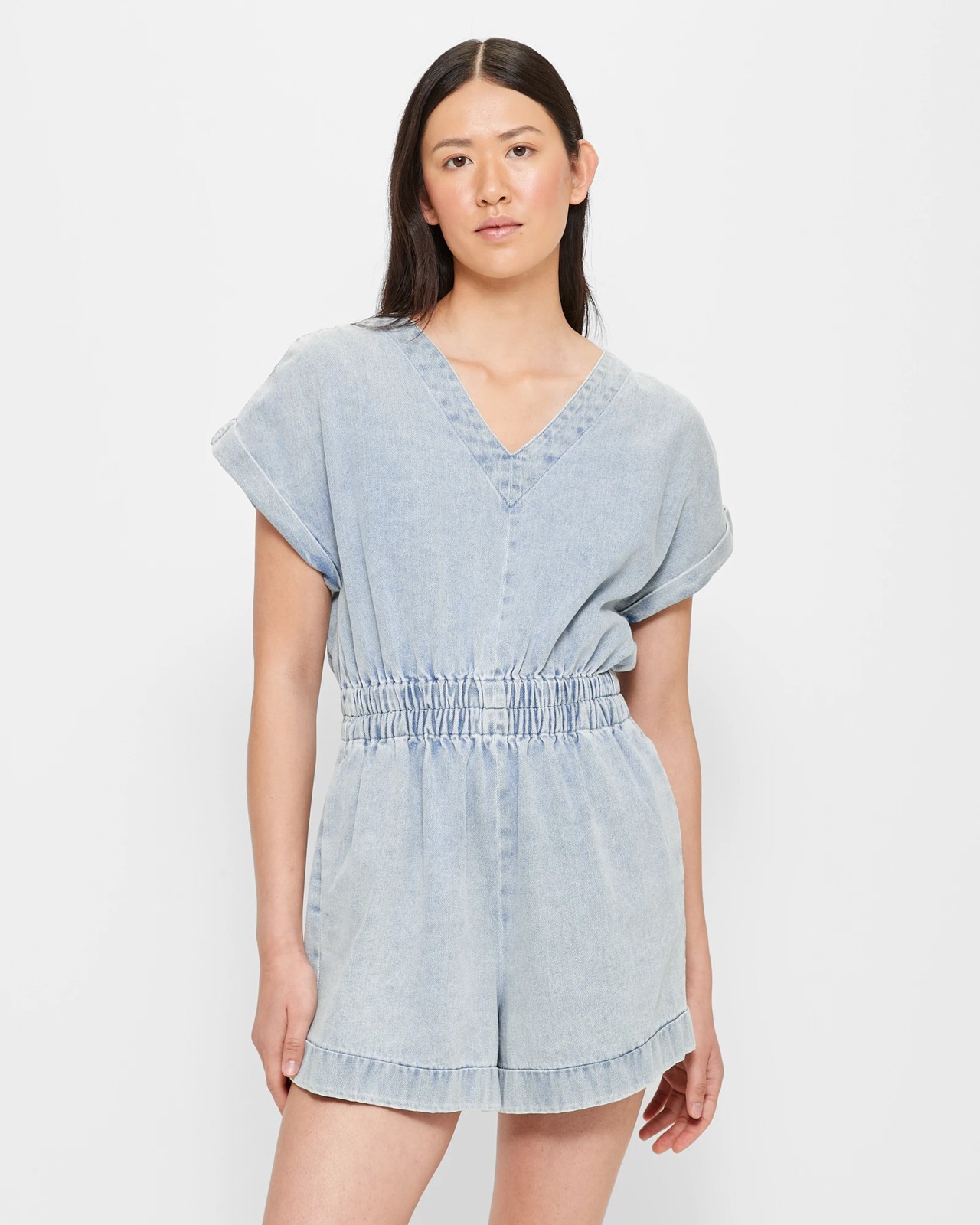 Denim short outlet playsuit