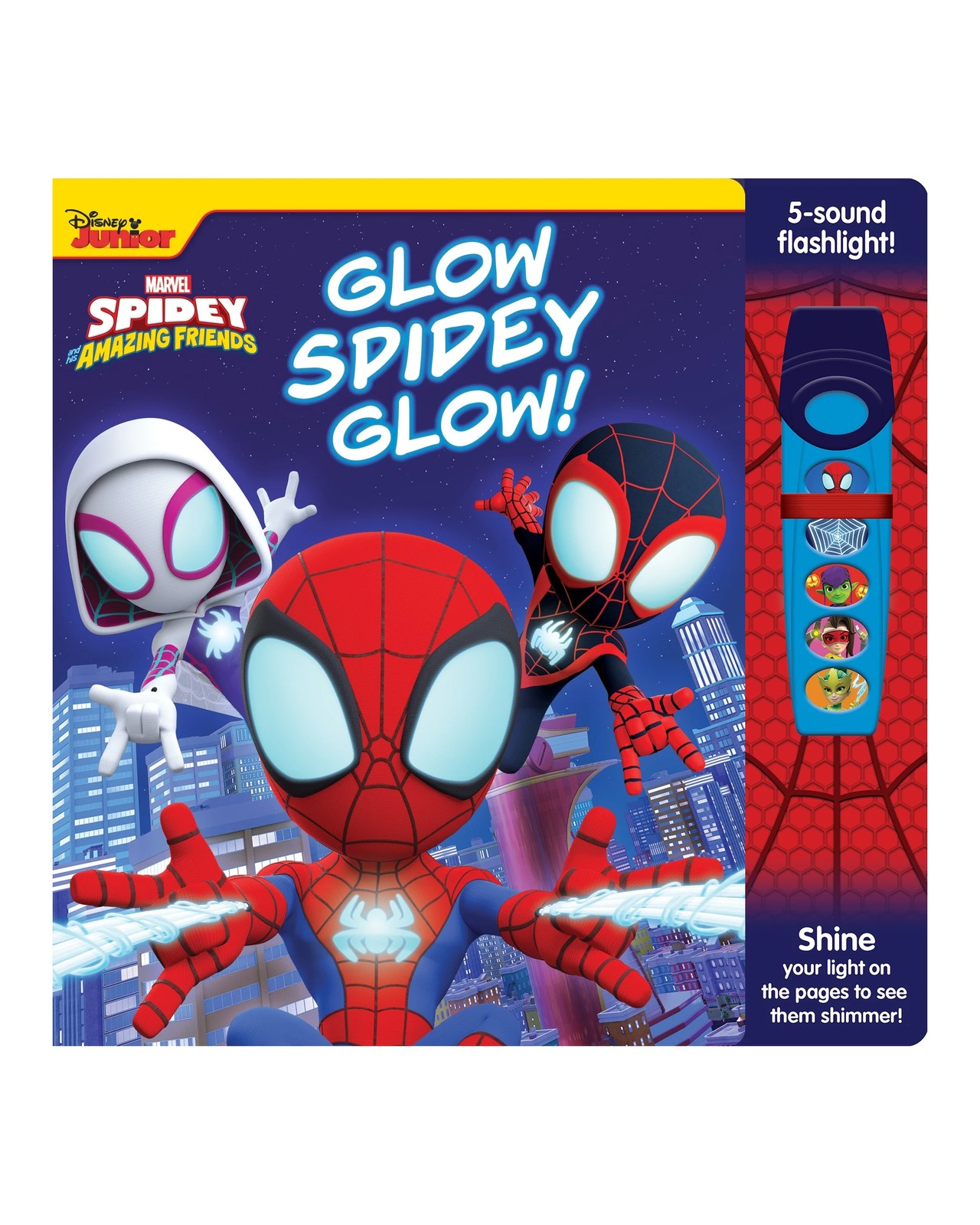 Disney Junior Marvel Spidey and his Amazing Friends Glow Spidey Glow! Flashlight Adventure Book 2 of 6
