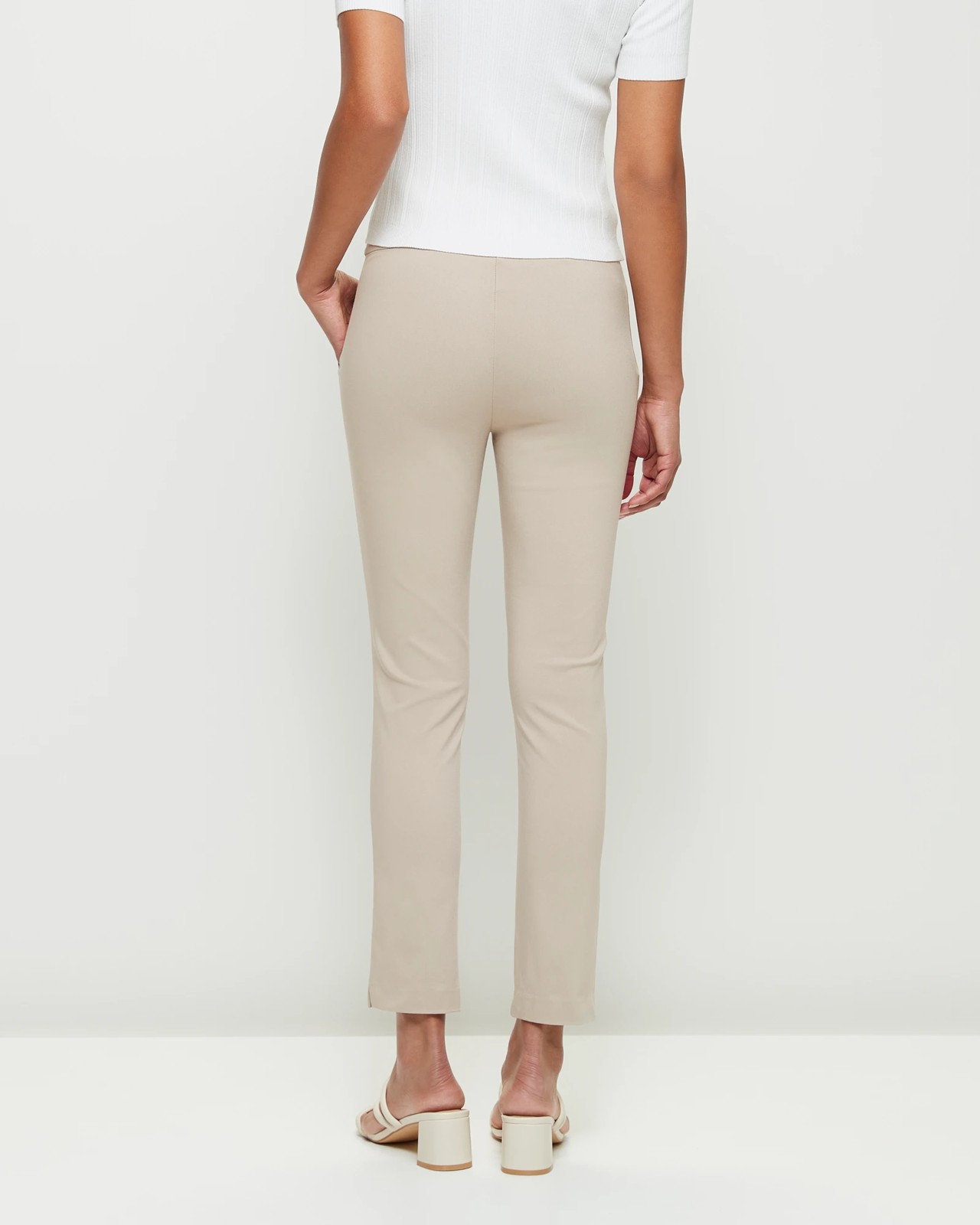 PENNY PLAIN Sage Ankle Grazer Bengaline Trousers