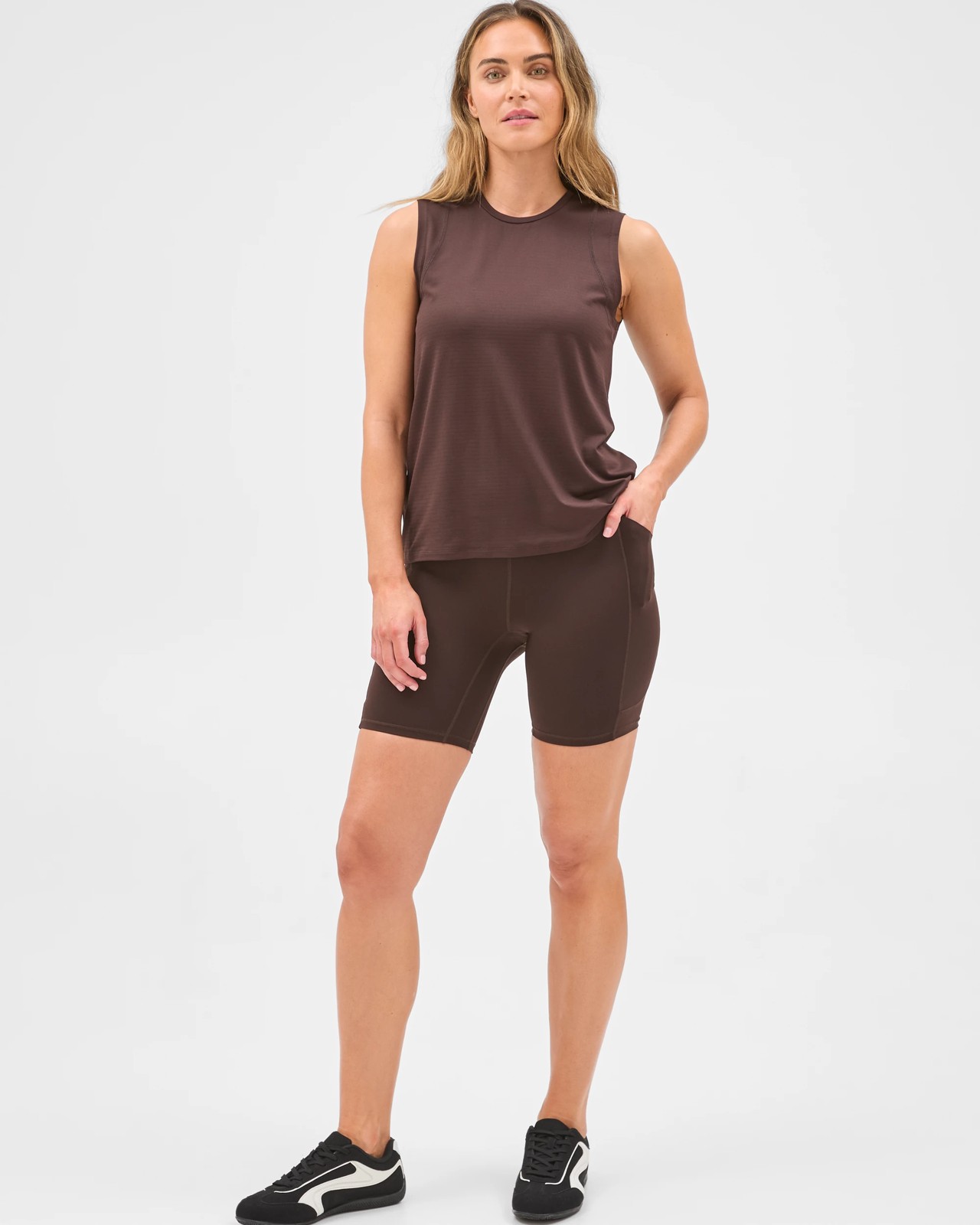 Active Infinity Sculpt High Rise Bike Shorts - Cocoa 2 of 6