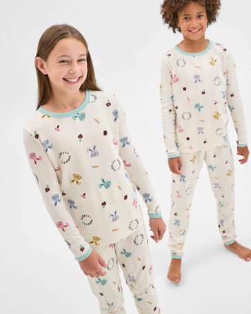 Family Matching Australian Cotton Easter Older Kids Pyjama Set - Bunny Head