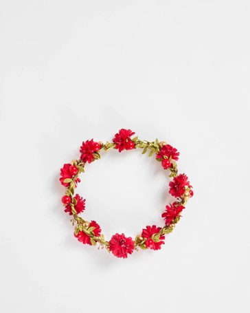 Christmas Berry and Flowers Halo