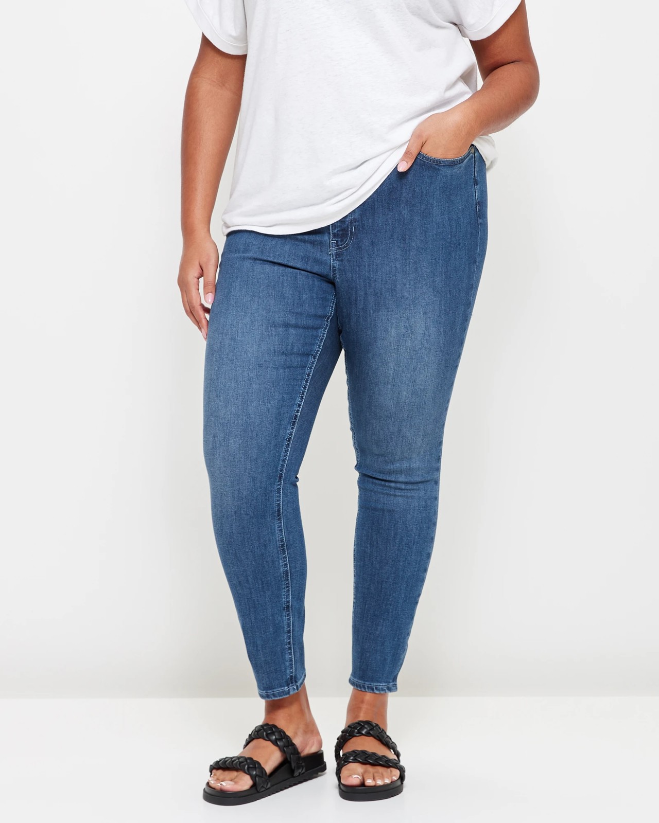 Curve Sophie Skinny High Rise Full Length Jeans