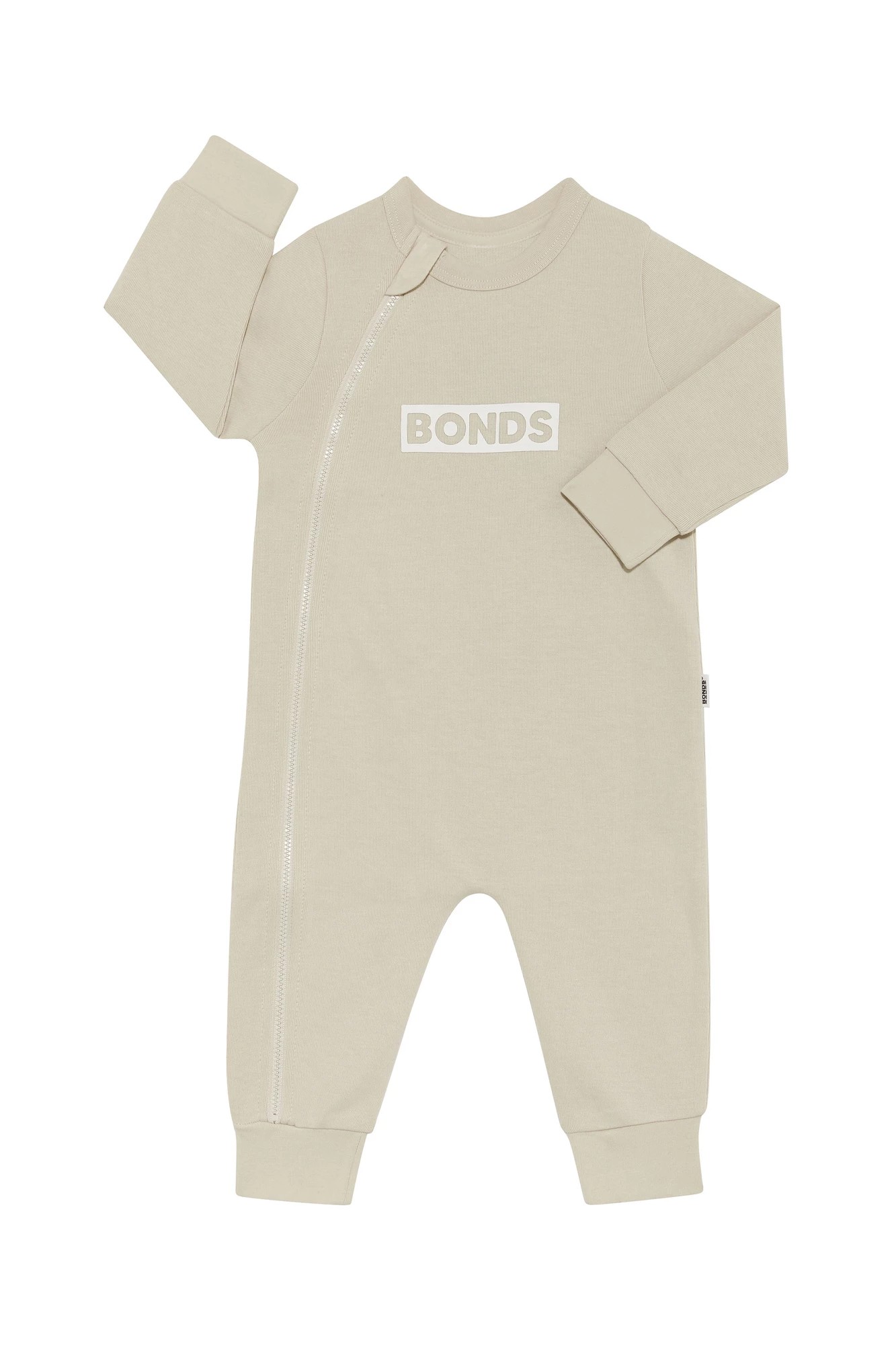 Bonds Baby Tech Sweats Zip Wondersuit - Neutral Sesame Seed