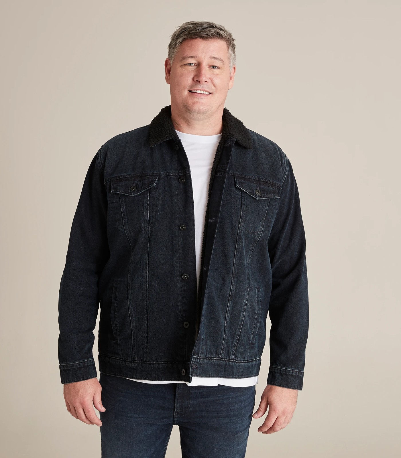 Sherpa denim jacket on sale target