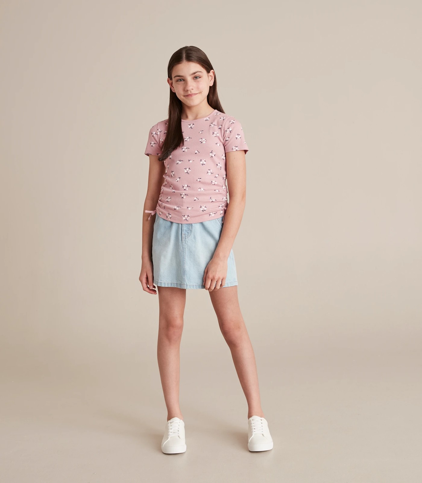 Side Tie Rib Knit T-shirt 3 of 5