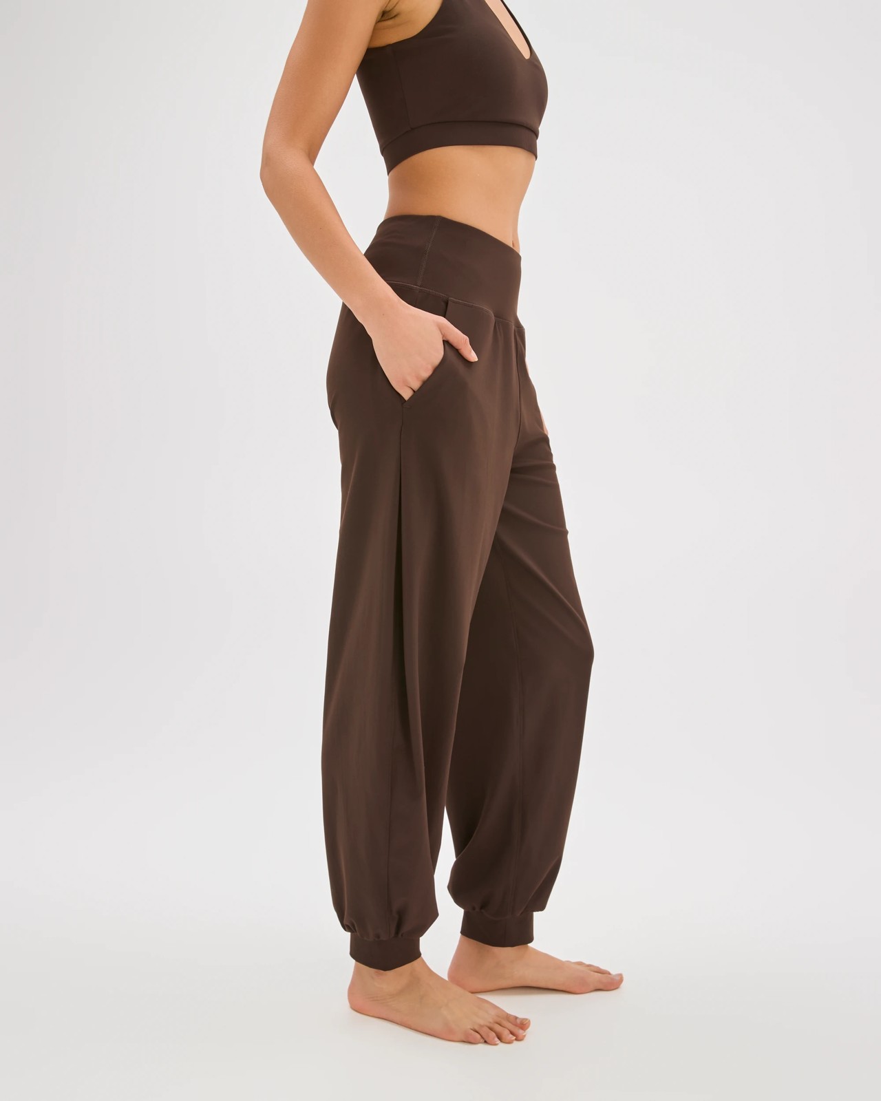 Active Studio Soft Balloon Yoga Pants - Cocoa 4 of 6