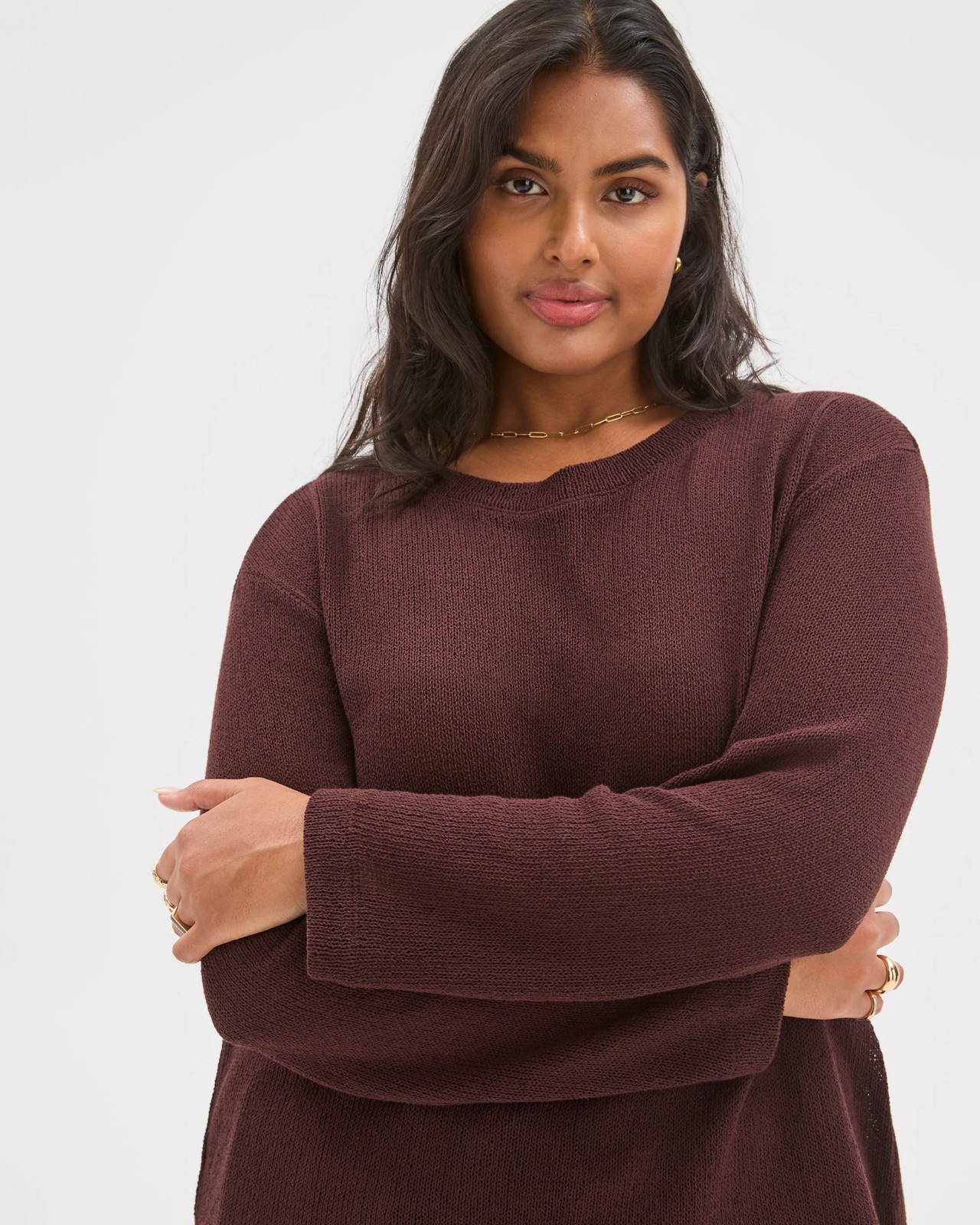 Plus Size Australian Cotton Blend Textured Jumper 5 of 5