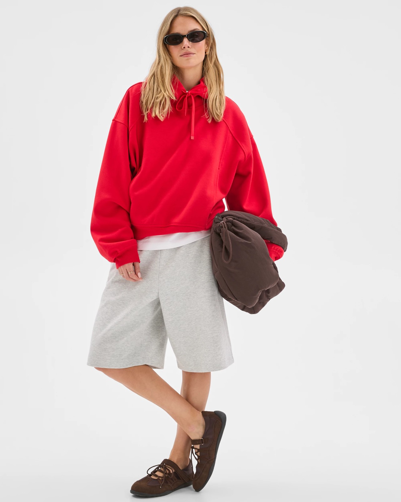Lily Loves Panelled Hoodie - Flame 2 of 5
