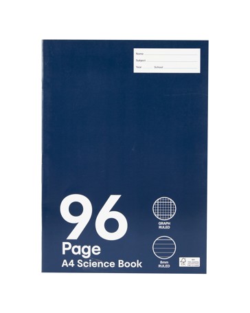 Anko A4 Science Book - 96 Pages