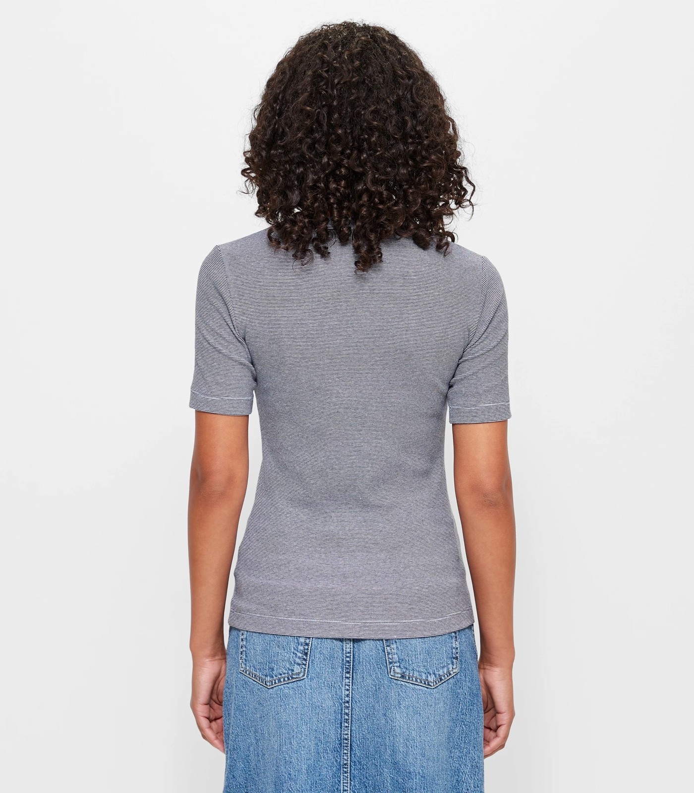 Australian Cotton Rib Layer T-Shirt - Navy / White Stripe | Target ...
