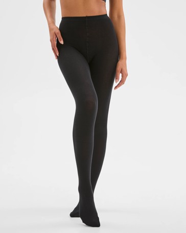 Ambra 1 Pack 70 Denier Cotton Rich Opaque Tights - Black