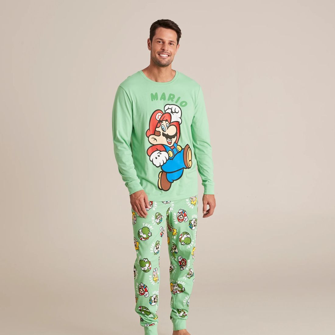 Mens Family Matching Super Mario Cotton Pyjama Set | Target Australia