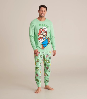 Mens Family Matching Super Mario Cotton Pyjama Set