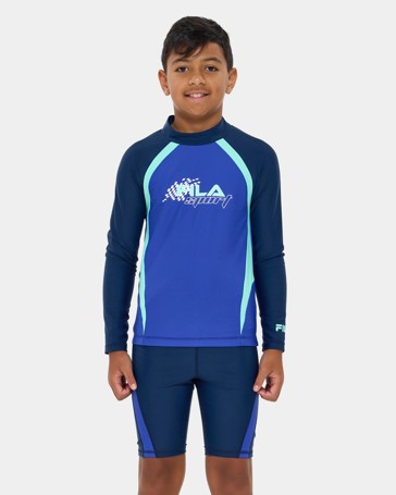 Fila Big Boys Hunter Long Sleeve Rashi - Blue