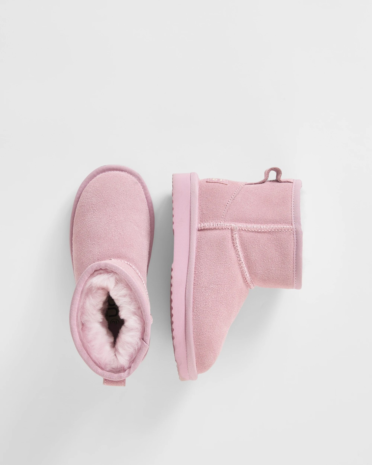 Girls Sheepskin and Leather Slipper Boot - Pink 5 of 6