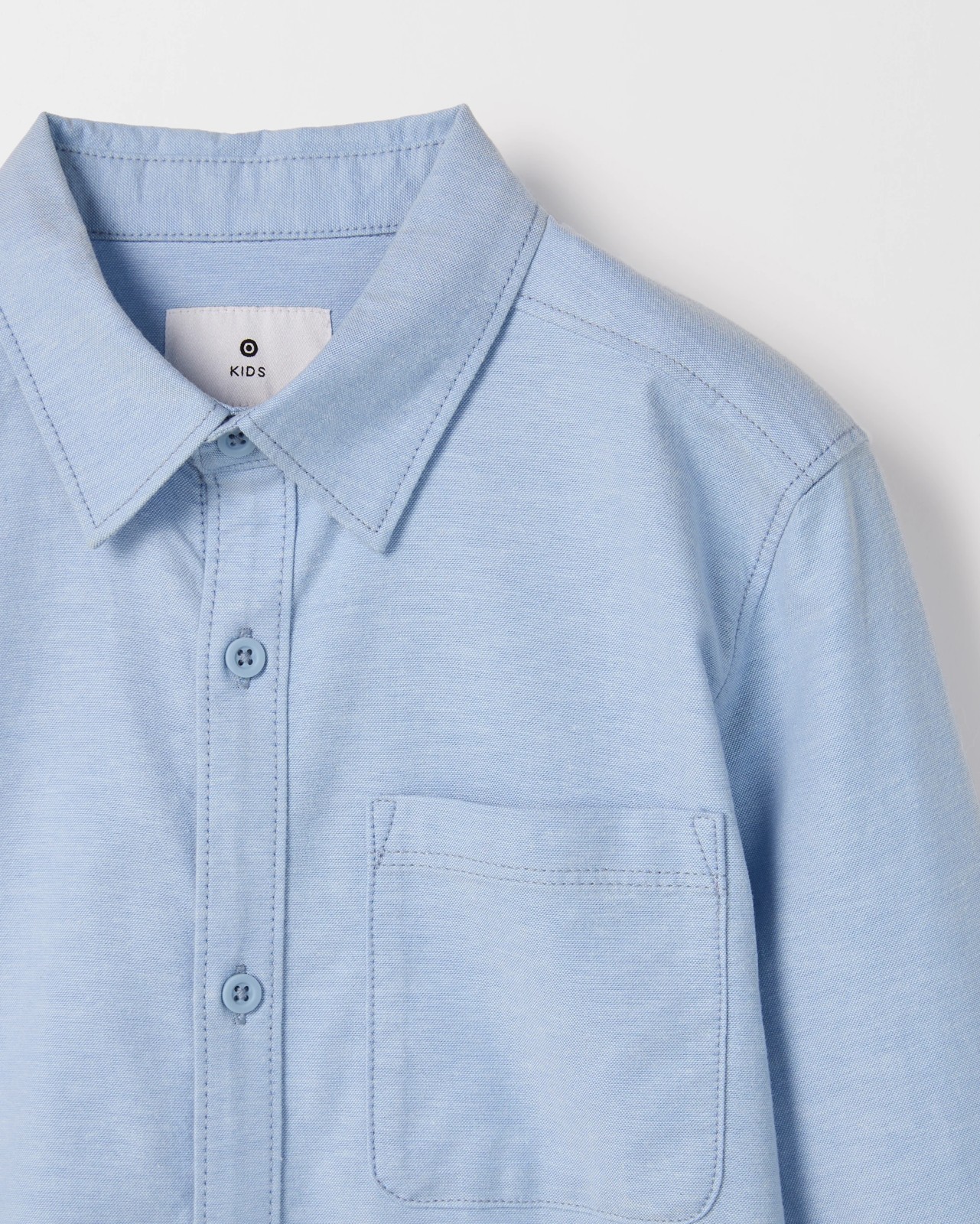 Long Sleeve Oxford Shirt - Light Blue 6 of 6