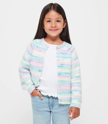Space Dye Rainbow Knit Cardigan