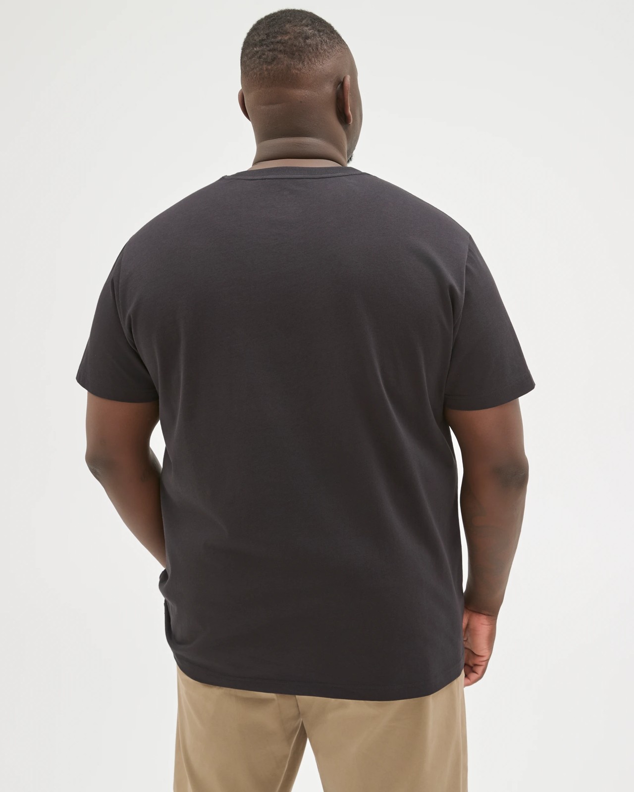 Plus Size Australian Cotton Heavyweight Relaxed T-Shirt - Black 6 of 6