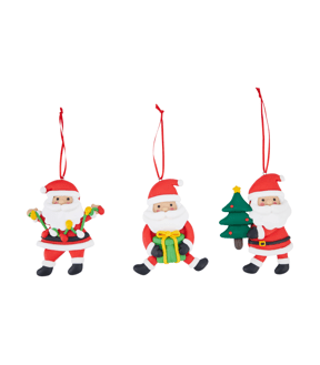 Hand Crafted Santa Decoration, Assorted - Anko