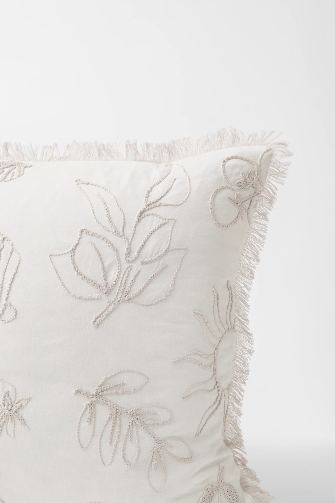 Lunar Embroidered Cotton European Pillowcase 4 of 4