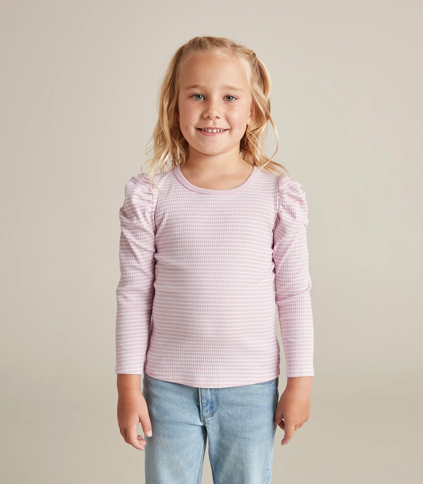 Ruched Sleeve Rib Top | Target Australia