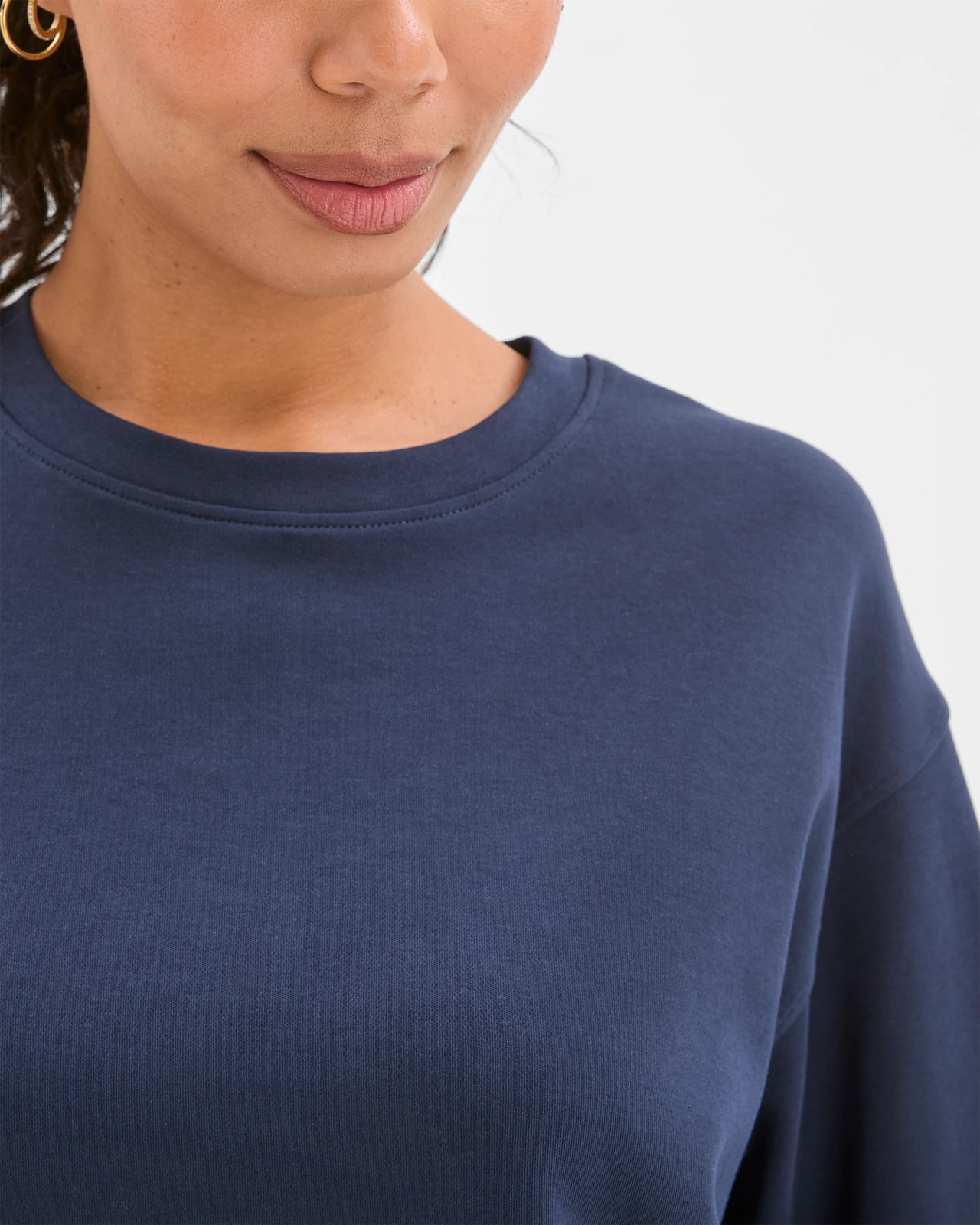 Australian Cotton Heavyweight Boxy T-Shirt - Navy Blazer 4 of 6