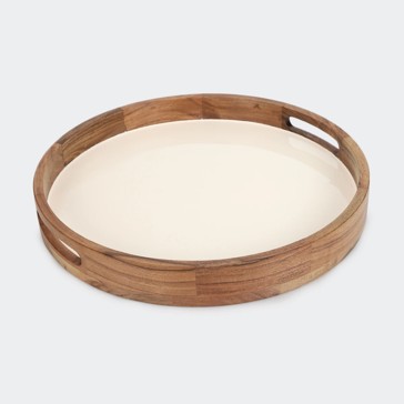 Enamel Acacia Tray - Anko