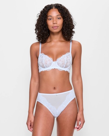 High Cut Lace Bikini Briefs