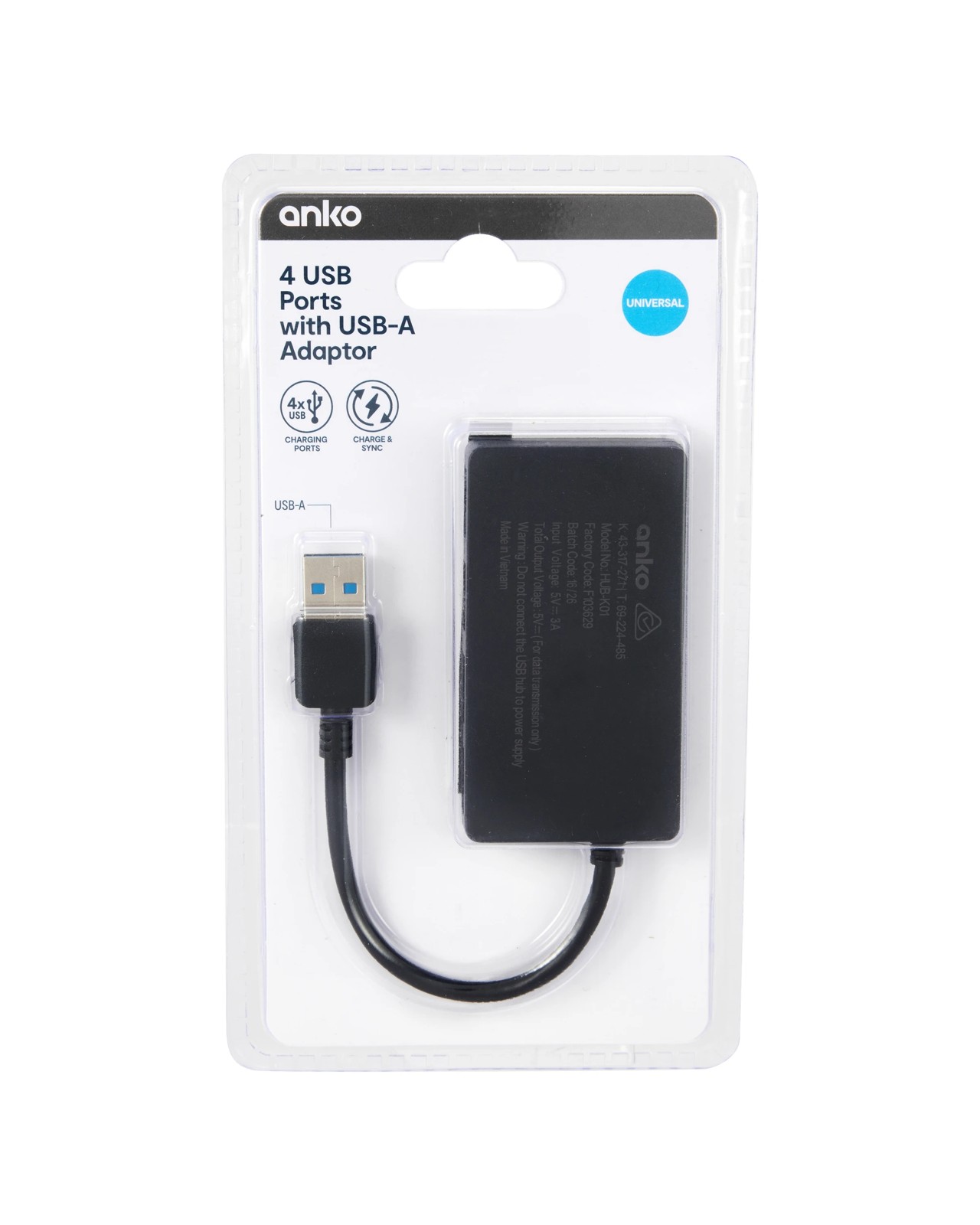 4 Port USB 3.0 Hub - Anko 5 of 5