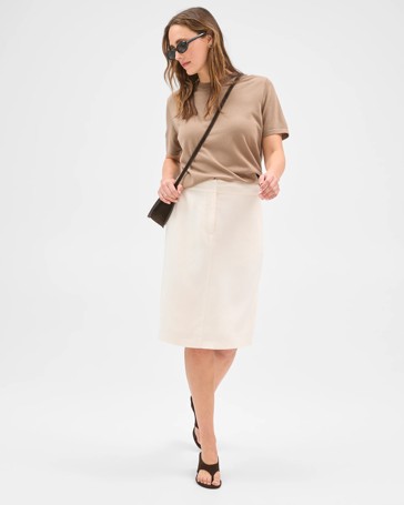 Preview Linen Blend Tailored Pencil Skirt