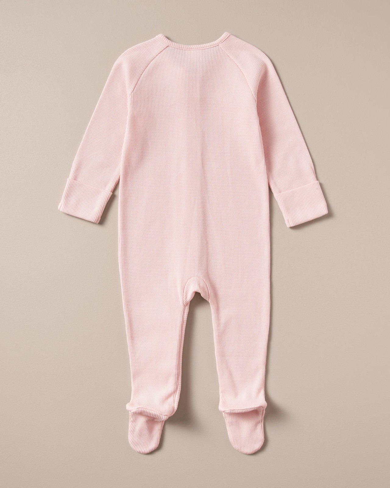 S22 239936_07 G ZIP COVERALL WAFFLE CHALK PINK 3 of 6