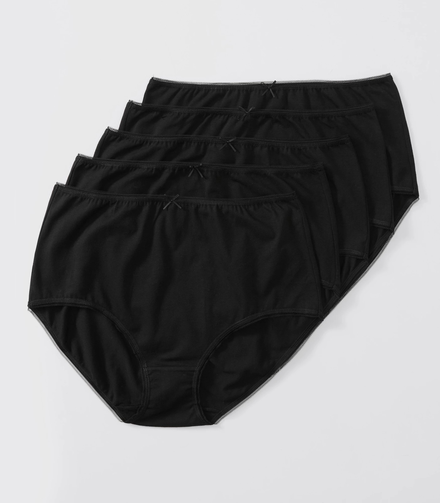 BLACK BOW Underwear High Waist Modal Stretch Brief 5 Pack Size