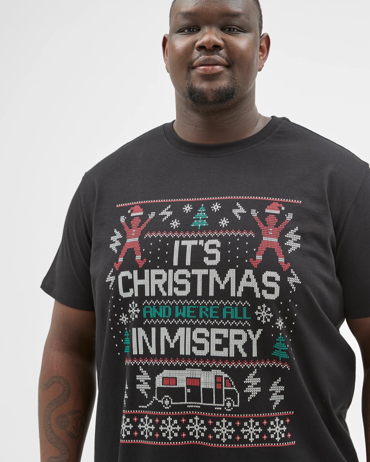 Plus Size Australian Cotton Christmas Print T-Shirt 3 of 6