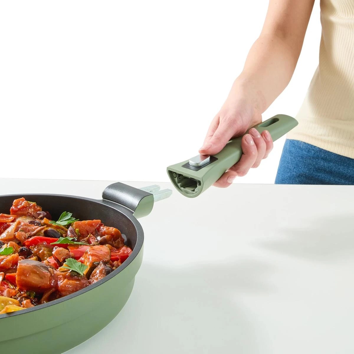 Anko 3 Piece Cast Aluminium Cookware Set - Green 2 of 6