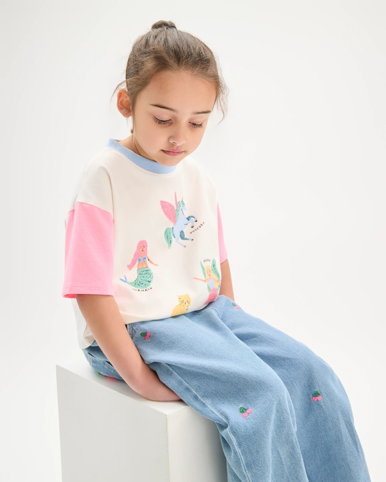 Australian Cotton Boxy Event T-Shirt - Mermaid Unicorn Multi 3 of 5