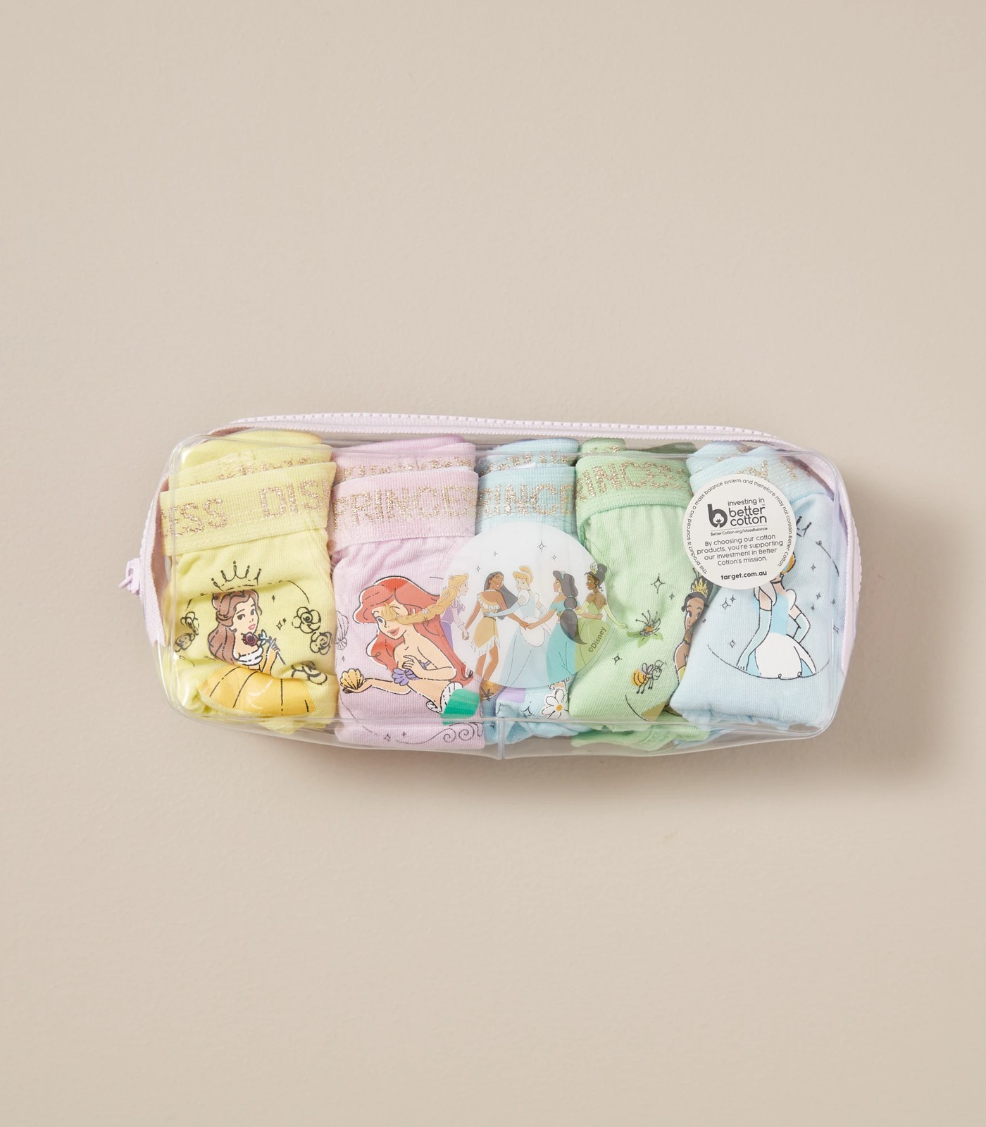 5 Pack Disney Princess Brief Pencil Case Set 2 of 6