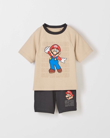 Super Mario Australian Cotton T-Shirt and Short 2 Piece Set