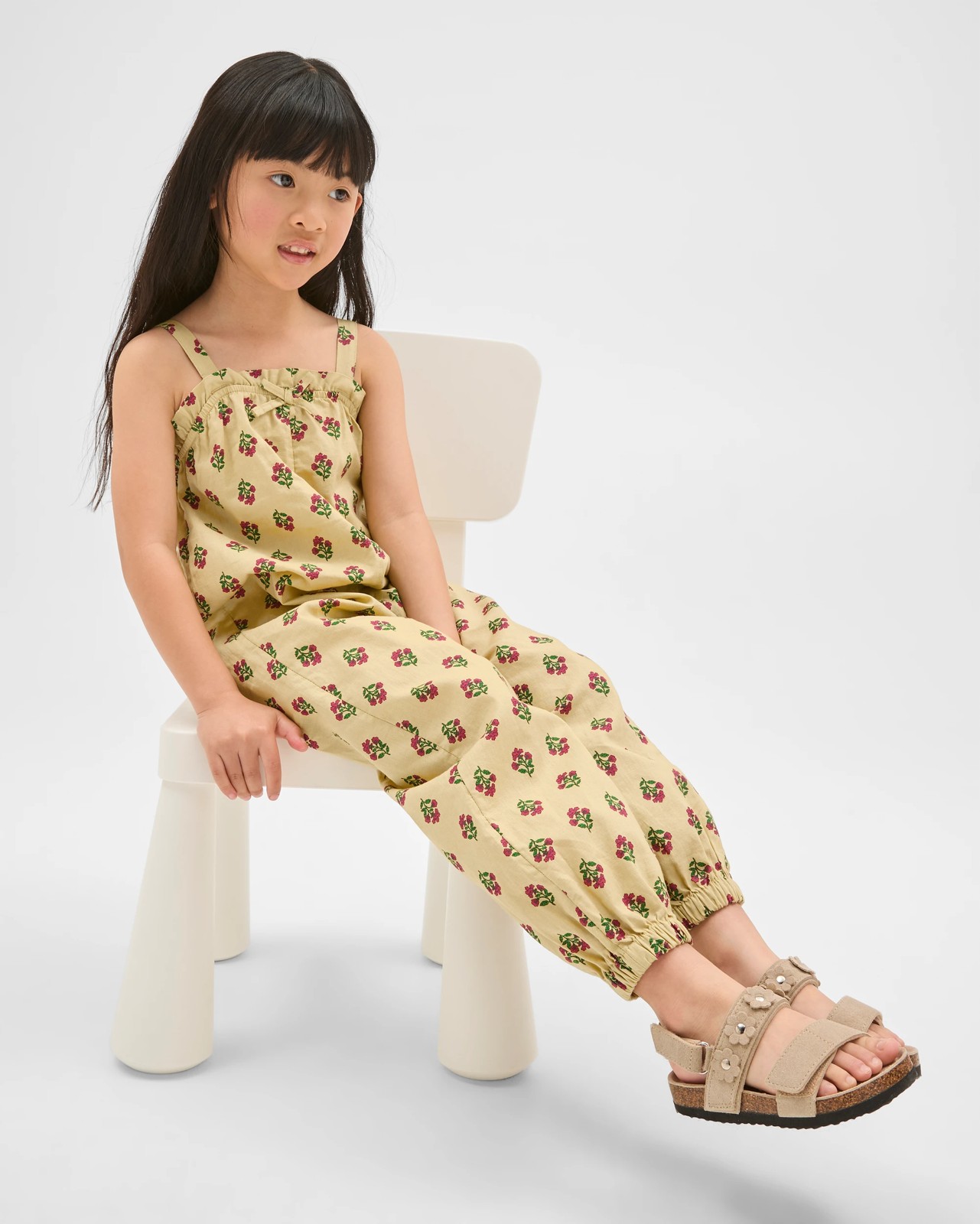 Australian Cotton Blend Jumpsuit - Stamp All Over Print Green 2 of 4