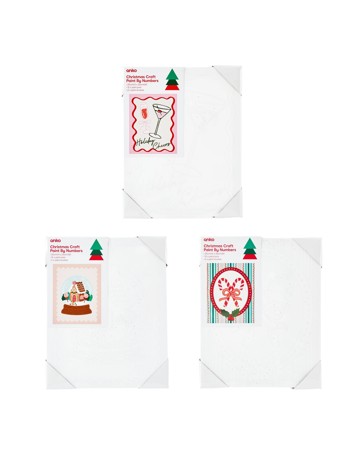 Anko Christmas Craft Paint by Numbers - Assorted