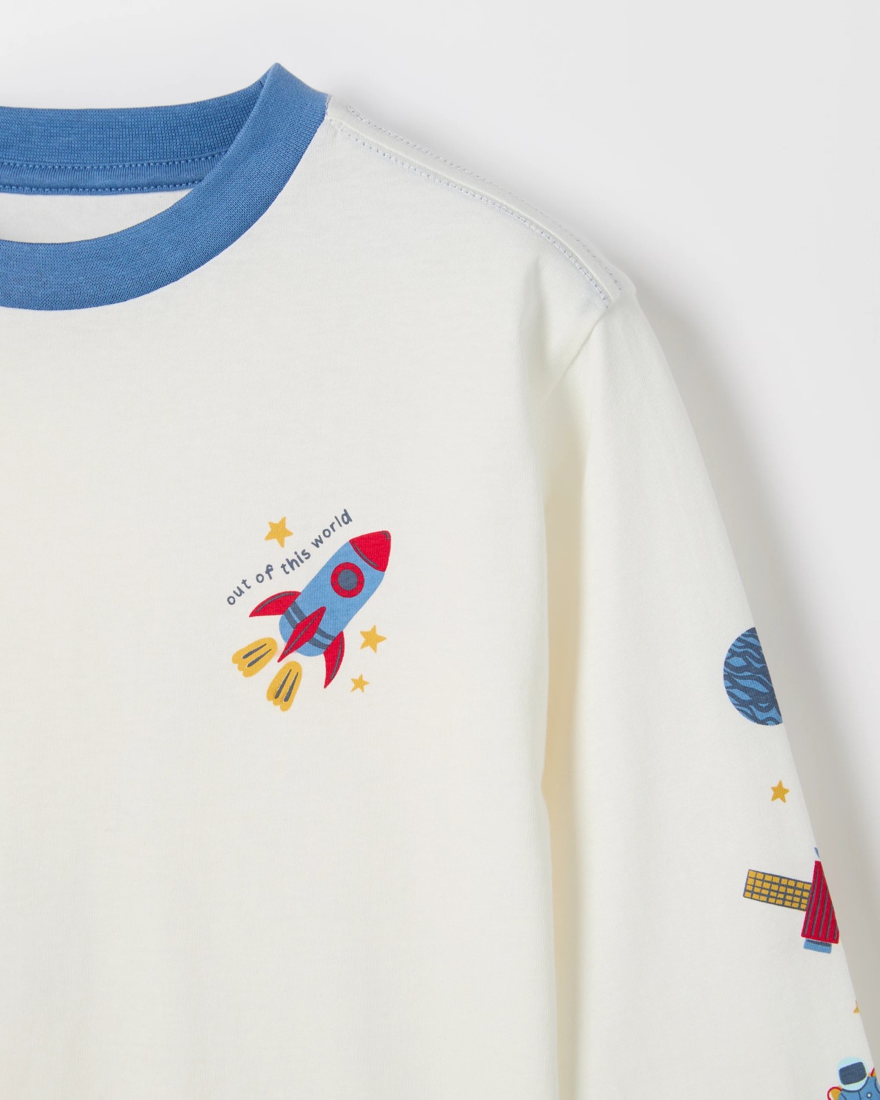 Australian Cotton 3 Pack Long Sleeve T-Shirts - White / Navy / Red 5 of 5