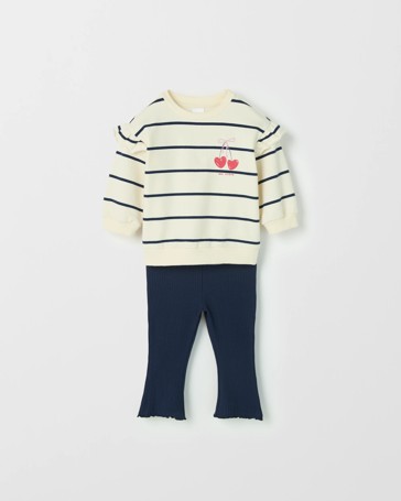 Baby Fleece Top & Rib Pants Set