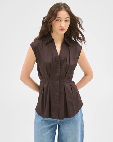 Lily Loves Australian Cotton Sleeveless Poplin Shirt