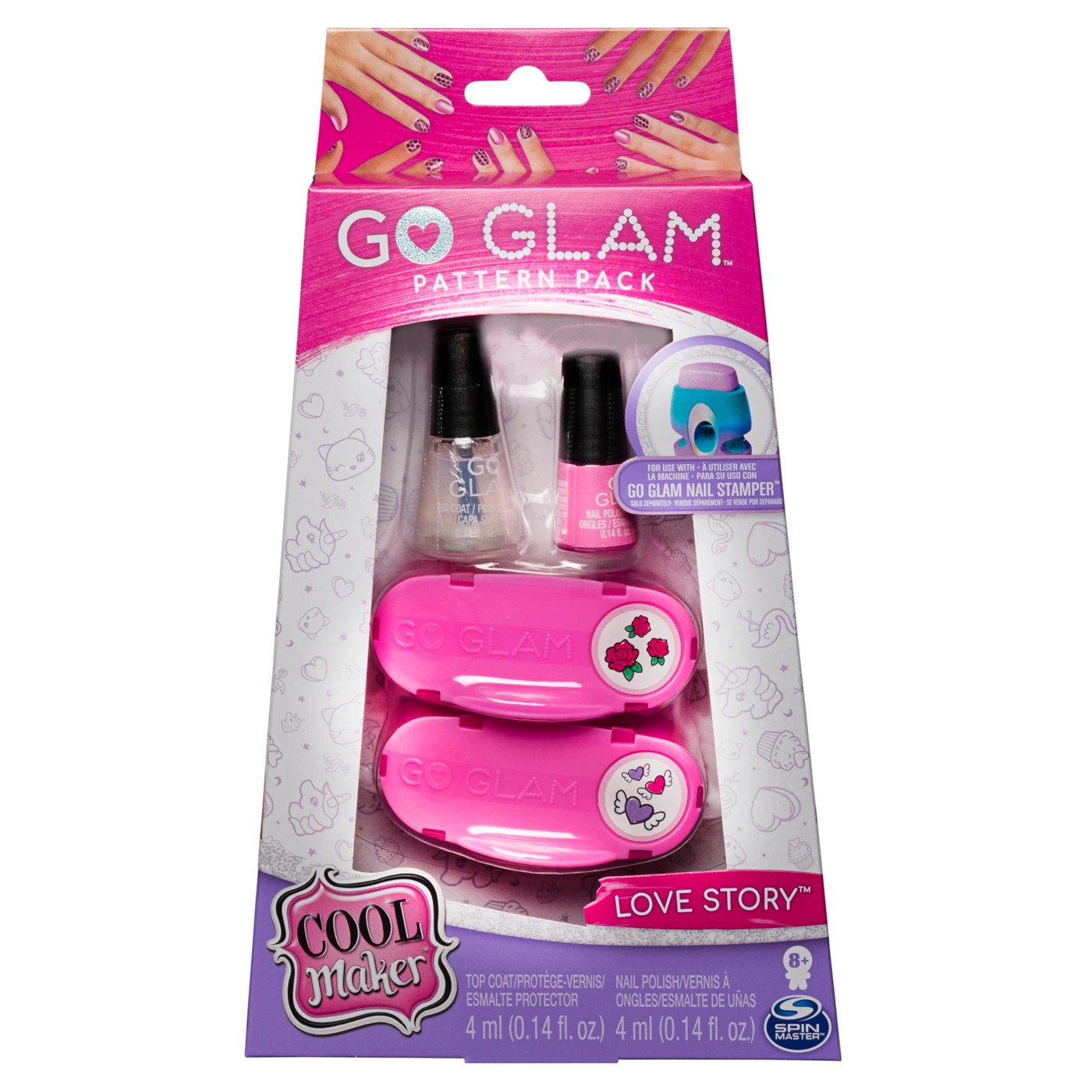 SPINMASTER Go Glam Nails Recharge Ass. Go Glam Nails Pack, assortiment  aléatoire