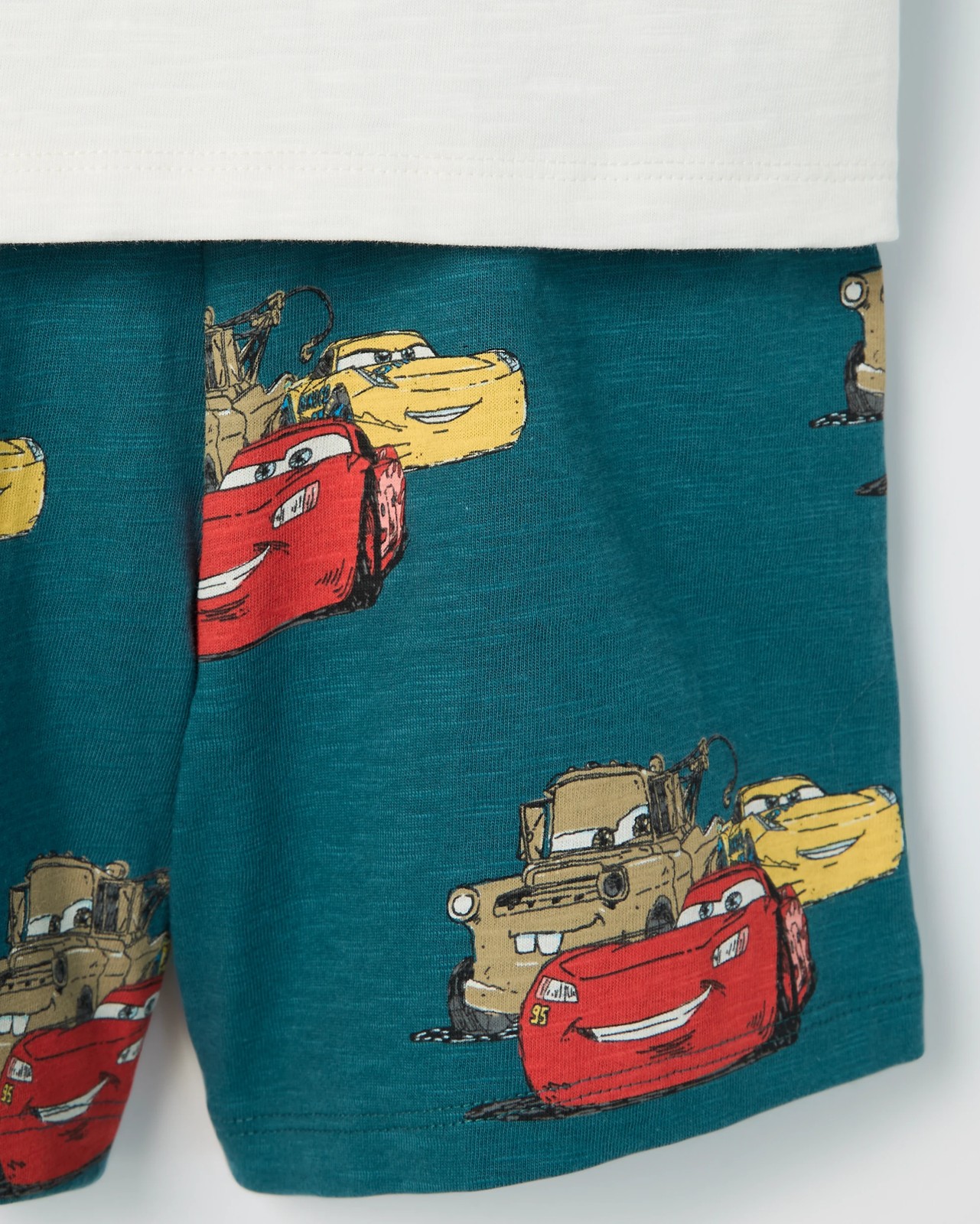 Disney Pixar Cars Organic Cotton Younger Boys Elevated Raglan Knit Pyjama Set 3 of 4