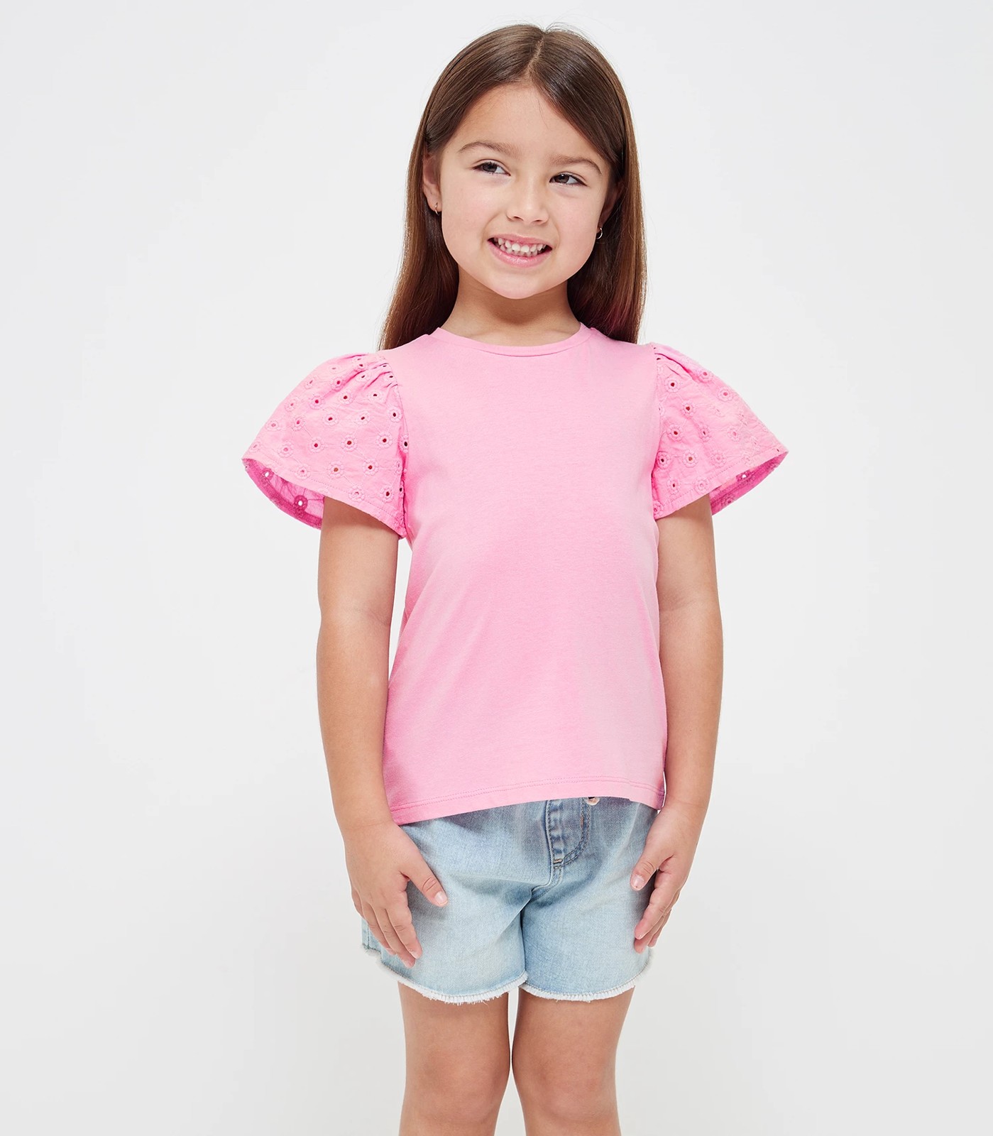 3 Pack Broderie T-shirt | Target Australia
