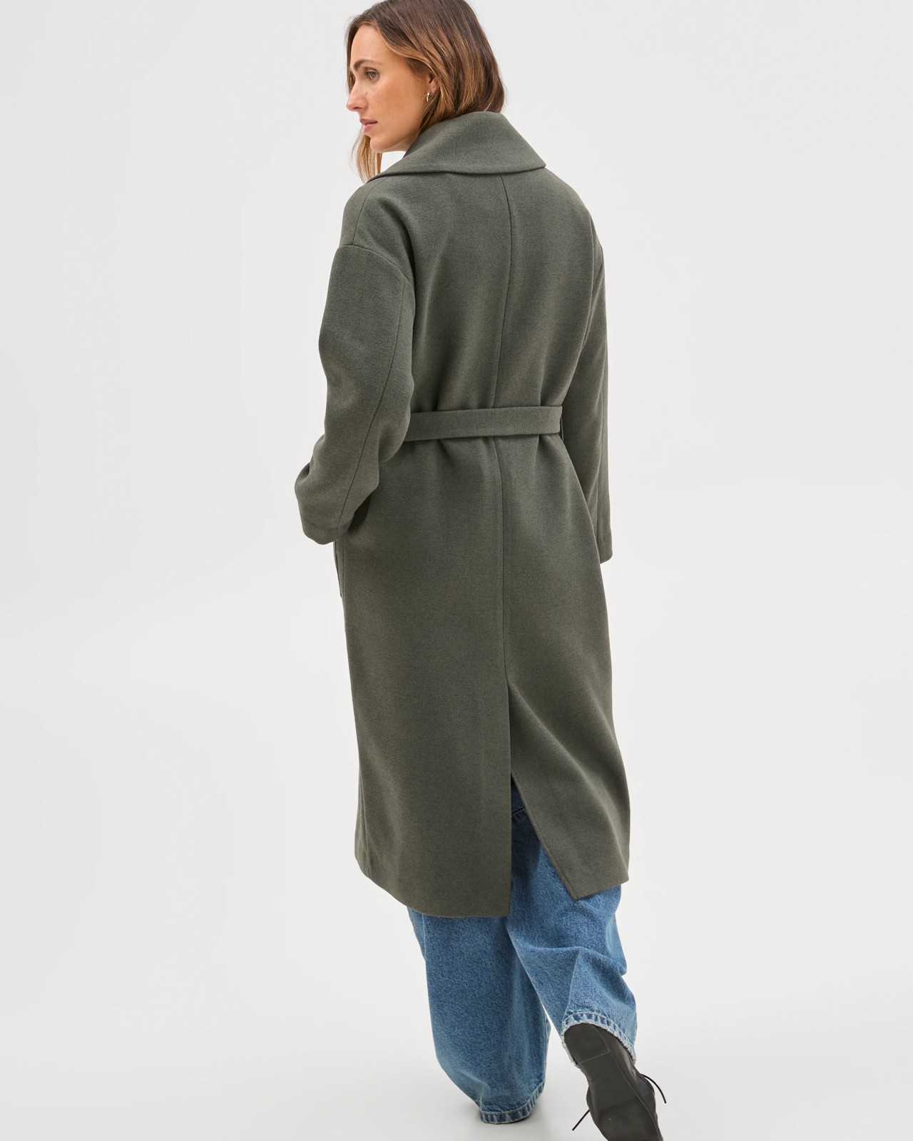 Soft Wrap Coat - Oregano 4 of 5