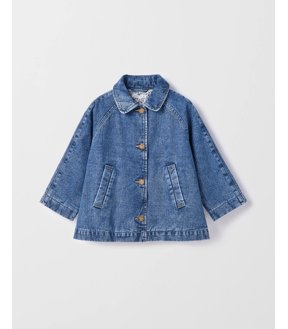 Denim Long Sleeve Button Front Jacket