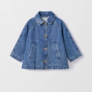Denim Long Sleeve Button Front Jacket product image
